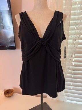 Alyx Black Twist-Knot Draped Camisole